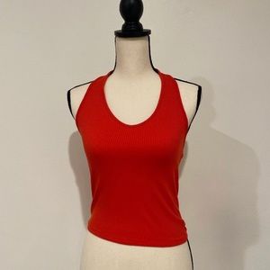 Aeropostale Red Halter Open Back Tank Top